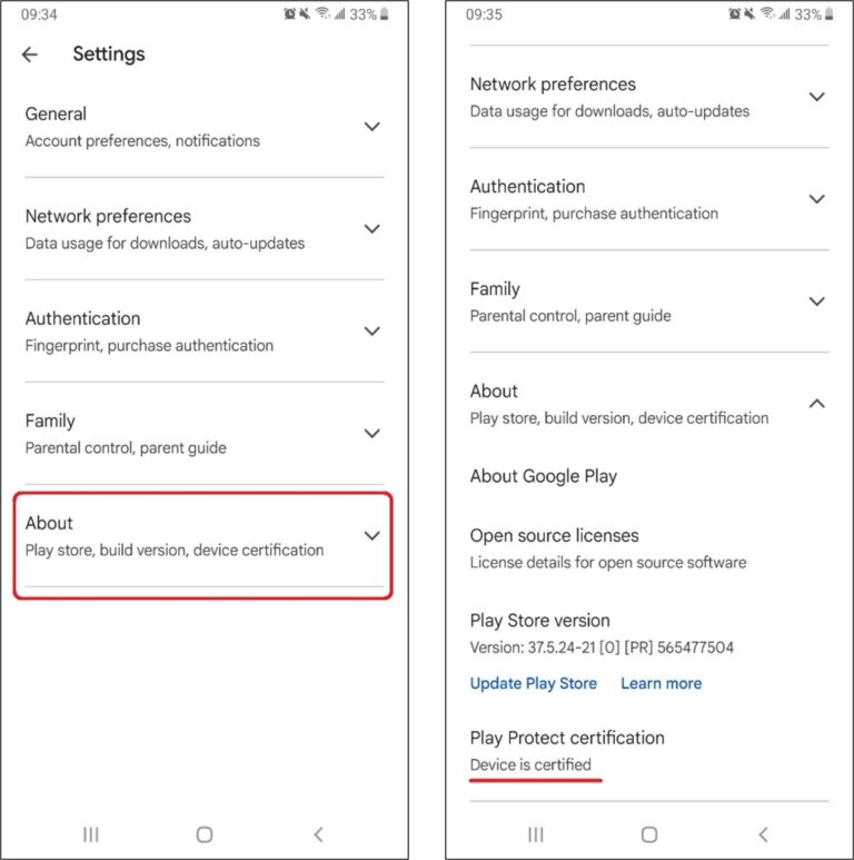 Acesse as informações do Google Play Protect - 3