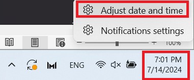 ajustar fecha y hora