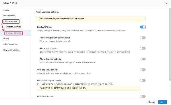 airdroid browser setting
