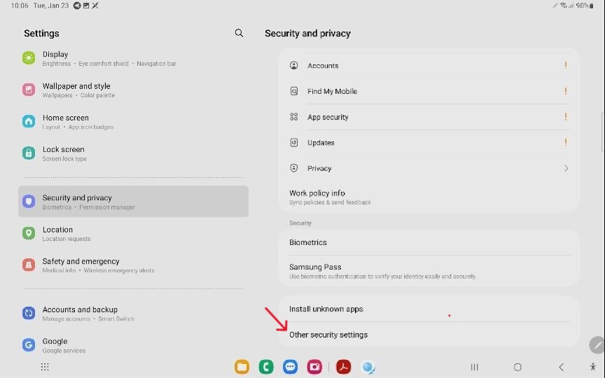 android tablet app pinning 1