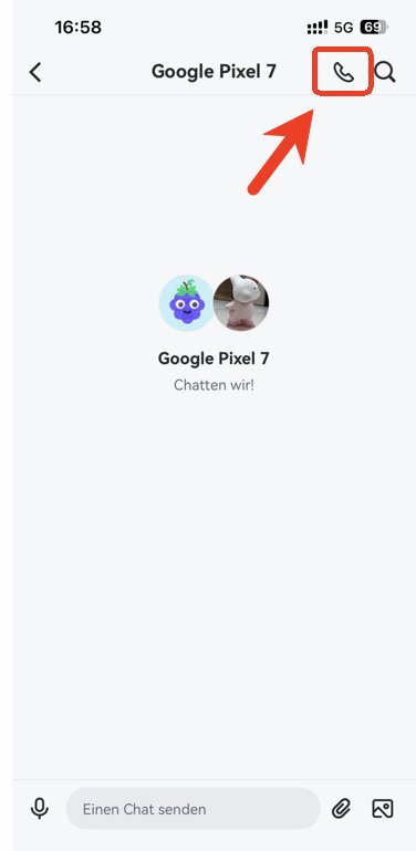 Anruf im Einzelchat