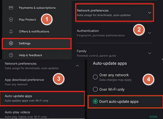 bloquear a atualização automática de aplicativos android