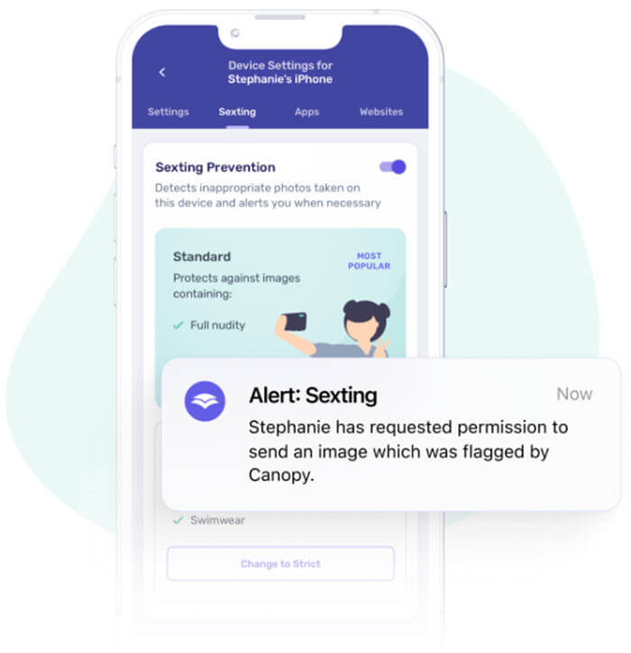 canopy deter sexting