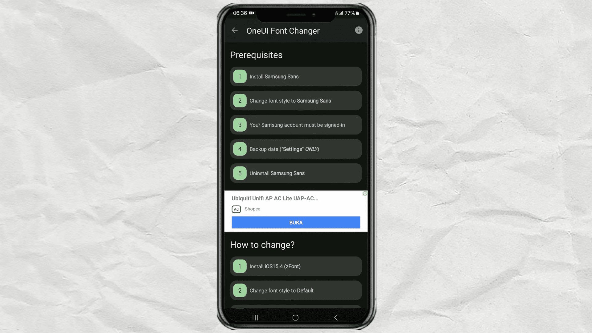 install the Samsung Sans font