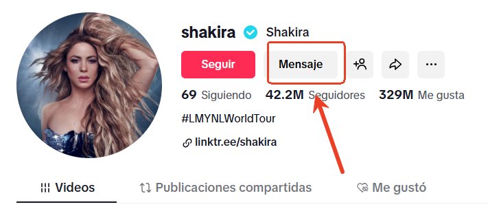 enviar dm en tiktok