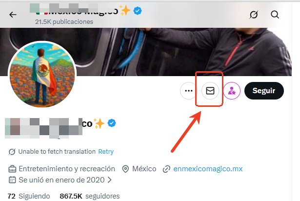 enviar un dm en twitter