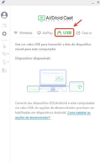 espelhar android no ipad airdroid cast usb