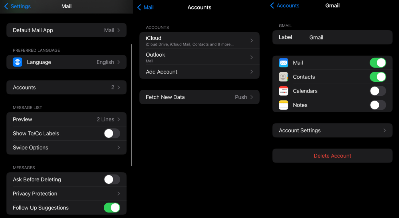 Gmail zum iPhone hinzufügen und Kontakte darauf synchronisieren