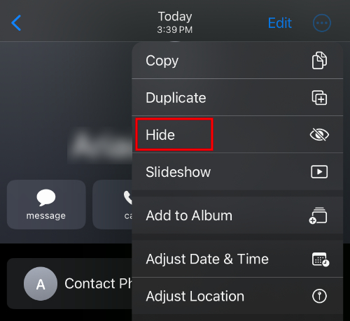 Bild auf dem iPhone ausblenden