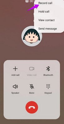 Manuelles Aufzeichnen eines Anrufs