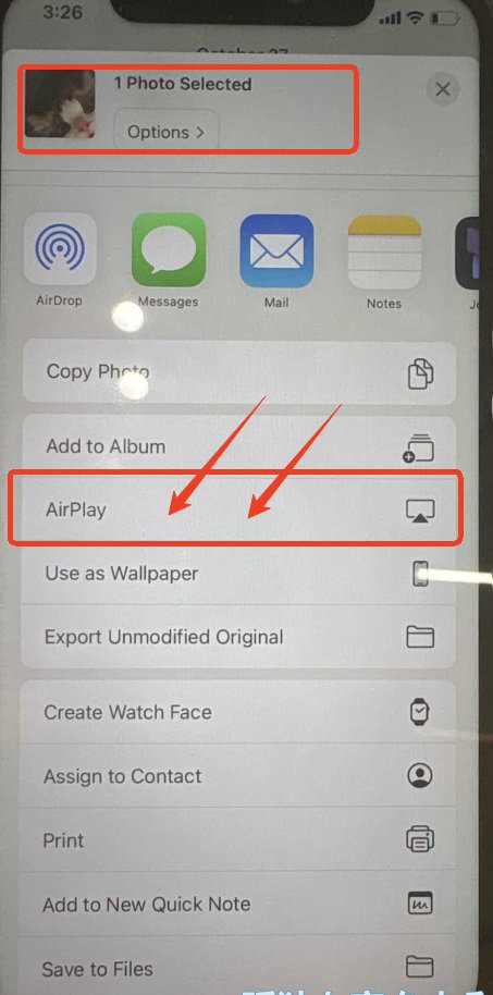 share and airplay photos