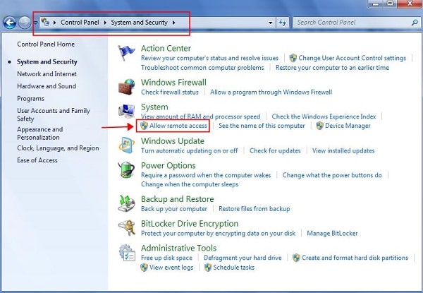 Windows 7 Permitir acceso remoto