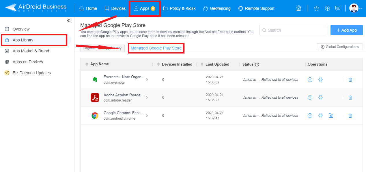 select the New Policy option