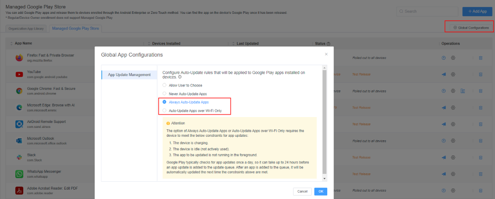 biz force app update