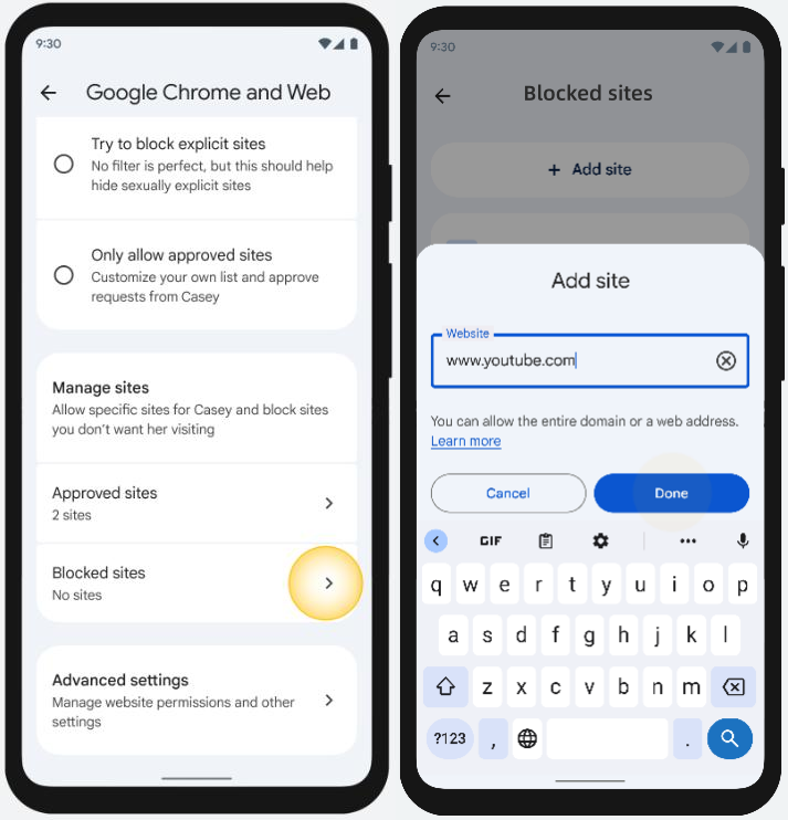 block YouTube on Android