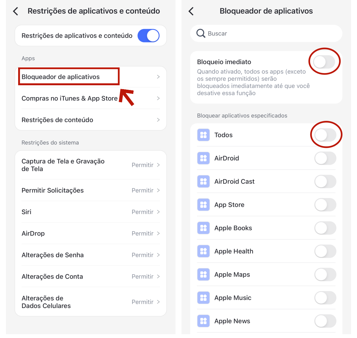 bloqueador de aplicativos