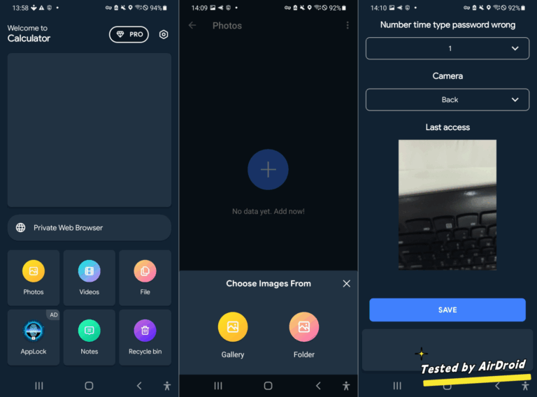 Calculator – Verstecke Foto, Video App
