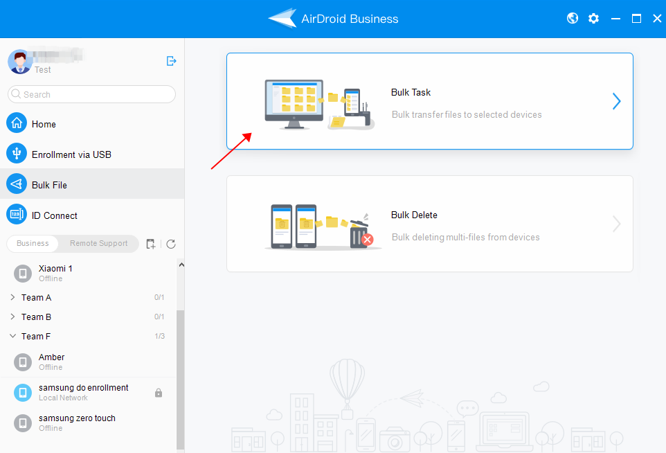 create bulk task to manage files