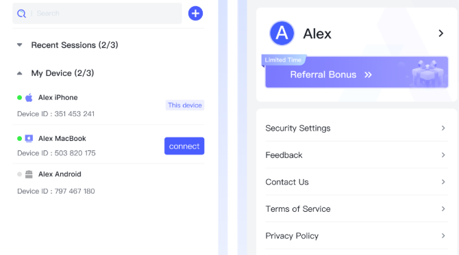 iPhoneでAvicaを起動
