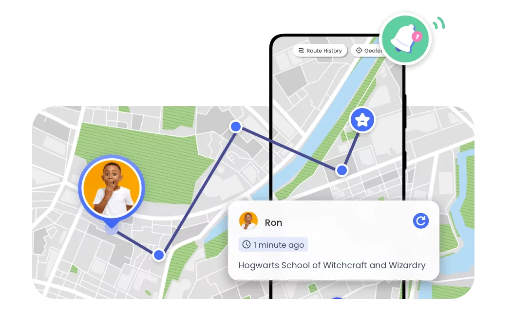 check child's location for safety