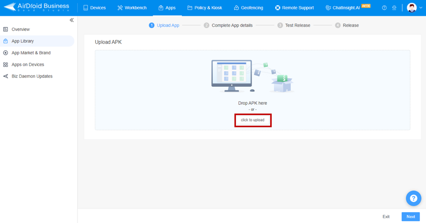 Enviar el archivo APK a dispositivos remotos-3