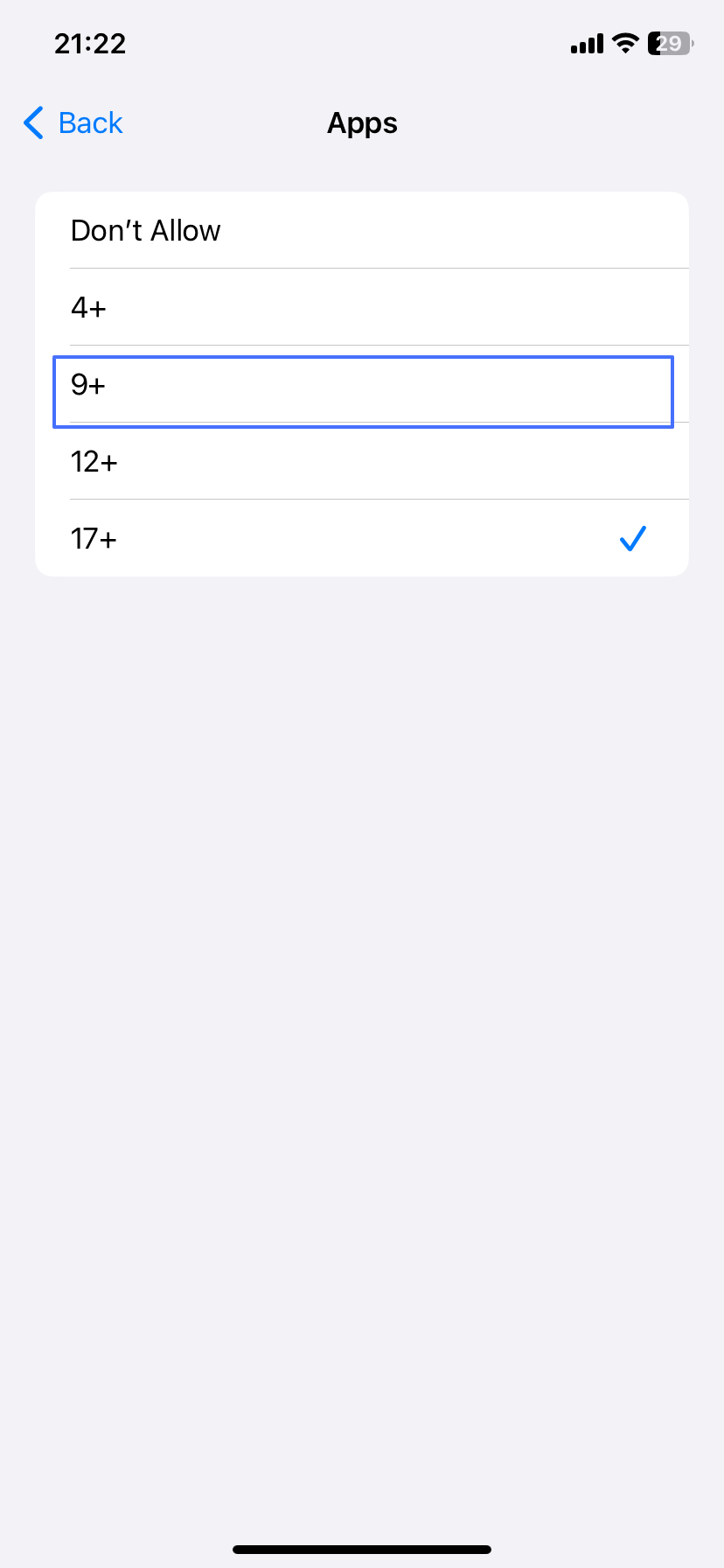 limit app downloads by age
