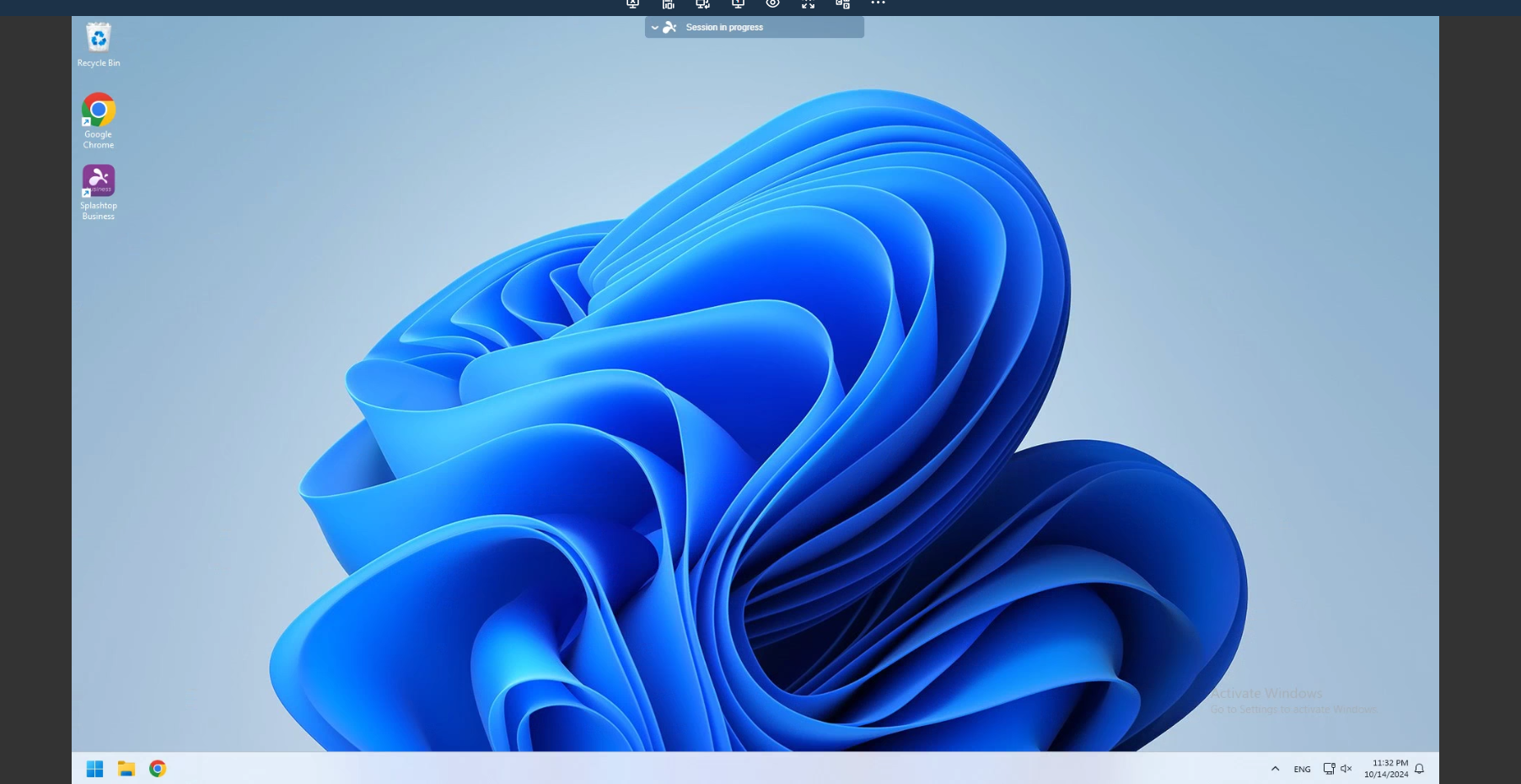 splashtop web app remote access screen