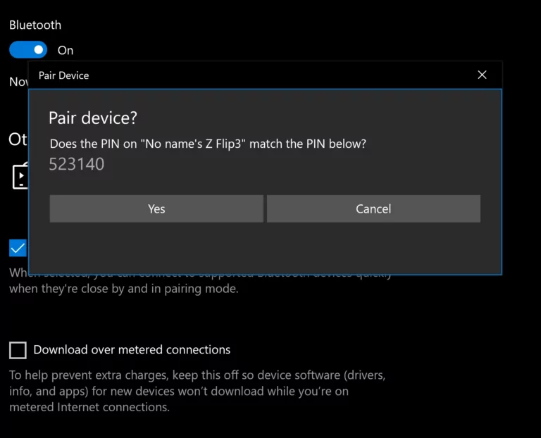 transfer files via Bluetooth